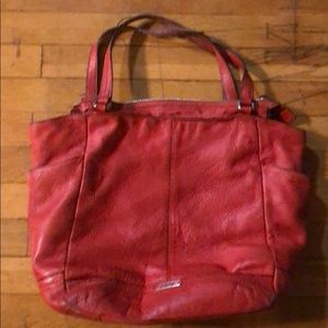 Red Leather Coach bag